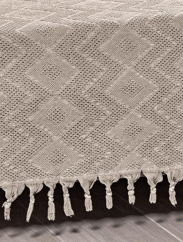 Κουβέρτα Πικέ Ζακάρ TIFOON BEIGE - Image 2