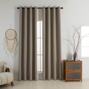 Beauty Home Κουρτίνα Full Blackout σκίασης με 8 κρίκους Elite Art 8392 Beige-Νο5 140×270 Μπεζ