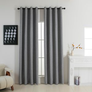Beauty Home Κουρτίνα Full Blackout σκίασης με 8 κρίκους Elite Art 8392 Grey-Νο7 140×270 Σκούρο Γκρι