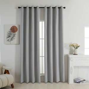 Beauty Home Κουρτίνα Full Blackout σκίασης με 8 κρίκους Elite Art 8392 Light Grey-Νο3 140×270 Ασημί