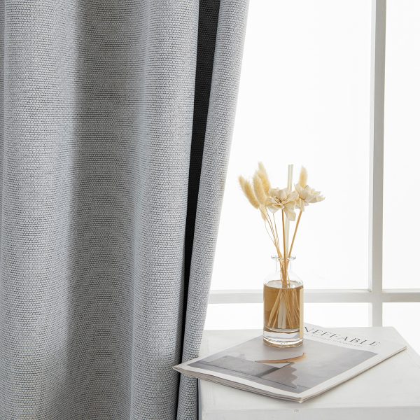 Beauty Home Κουρτίνα Full Blackout σκίασης με 8 κρίκους Elite Art 8392 Silver-Νο4 140x270 Γκρι - Image 10