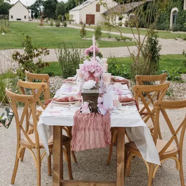 Beauty Home Μπουκέτο με 3 αφρώδη τριαντάφυλλα ροζ ø7×26.5cm - Image 2