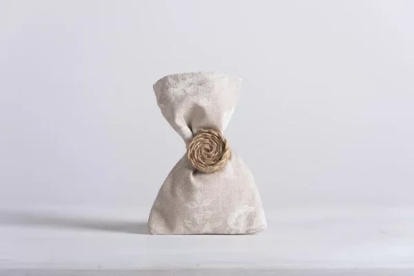 Beauty Home ΠΟΥΓΚΙ ΥΦΑΣΜΑΤΙΝΟ ΛΕΥΚΟ ΛΟΥΛΟΥΔΙ 12 x 17 cm - Image 2