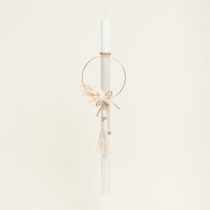 Beauty Home ΛΑΜΠΑΔΑ ΒΑΠΤΙΣΗΣ ΜΠΕΖ ΧΡΥΣΟ LUREX