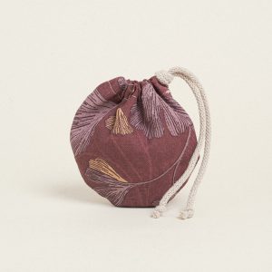 Beauty Home ΠΟΥΓΚΙ ΟΒΑΛ ΜΕ ΚΟΡΔΟΝΙ 13 x 14 cm MΠΟΡΝΤΩ ΓΚΙΝΓΚΟ