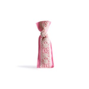 Beauty Home ΠΟΥΓΚΙ ΜΕ ΔΑΝΤΕΛΑ 6 x 19 cm ΡΟΖ