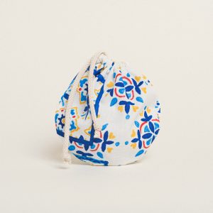 Beauty Home ΠΟΥΓΚΙ ΟΒΑΛ ΜΕ ΚΟΡΔΟΝΙ 13 x 14 cm  ΑΖΟΥΛΕΖΟΥ