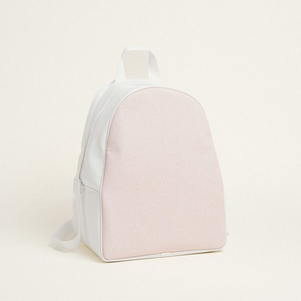 Beauty Home BACKPACK 43x35x23cm ΡΟΖ ΧΡΥΣΟ LUREX