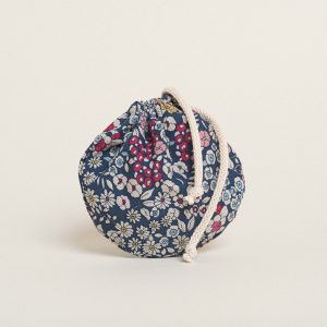 Beauty Home ΠΟΥΓΚΙ ΟΒΑΛ ΜΕ ΚΟΡΔΟΝΙ 13 x 14 cm ΜΠΛΕ ΦΛΟΡΑΛ