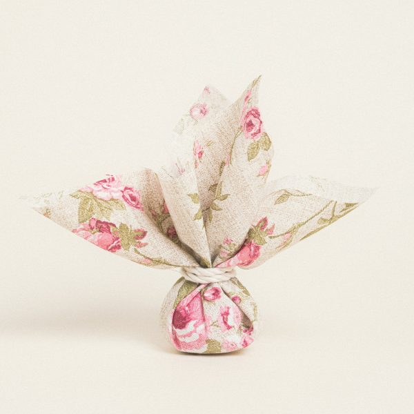 Beauty Home ΜΑΝΤΗΛΙ 27 x 27 cm ΦΛΟΡΑΛ VINTAGE ΜΠΕΖ ΦΟΝΤΟ