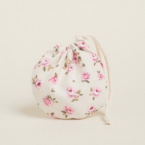 Beauty Home ΠΟΥΓΚΙ ΟΒΑΛ ΜΕ ΚΟΡΔΟΝΙ 13 x 14 cm ΜΙΝΙ ΦΛΟΡΑΛ ΕΚΡΟΥ