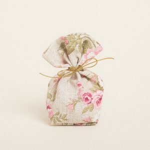 Beauty Home ΠΟΥΓΚΙ ΜΕ ΒΑΣΗ 8 x 12 cm ΦΛΟΡΑΛ VINTAGE ΜΠΕΖ ΦΟΝΤΟ