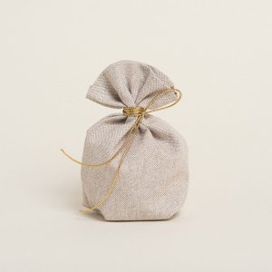 Beauty Home ΠΟΥΓΚΙ ΜΕ ΒΑΣΗ 8 x 12 cm  ΜΠΕΖ ΧΡΥΣΟ LUREX