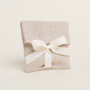 Beauty Home ΠΟΥΓΚΙ ΜΕ ΚΟΡΔΕΛΑ 12 x 17 cm ΜΠΕΖ ΧΡΥΣΟ LUREX